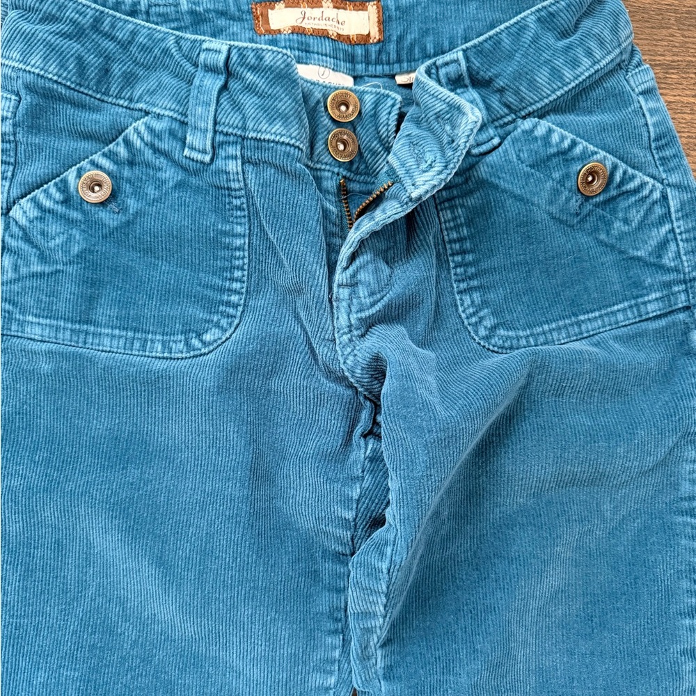 Vintage Jordache Teal Corduroy low rise pants